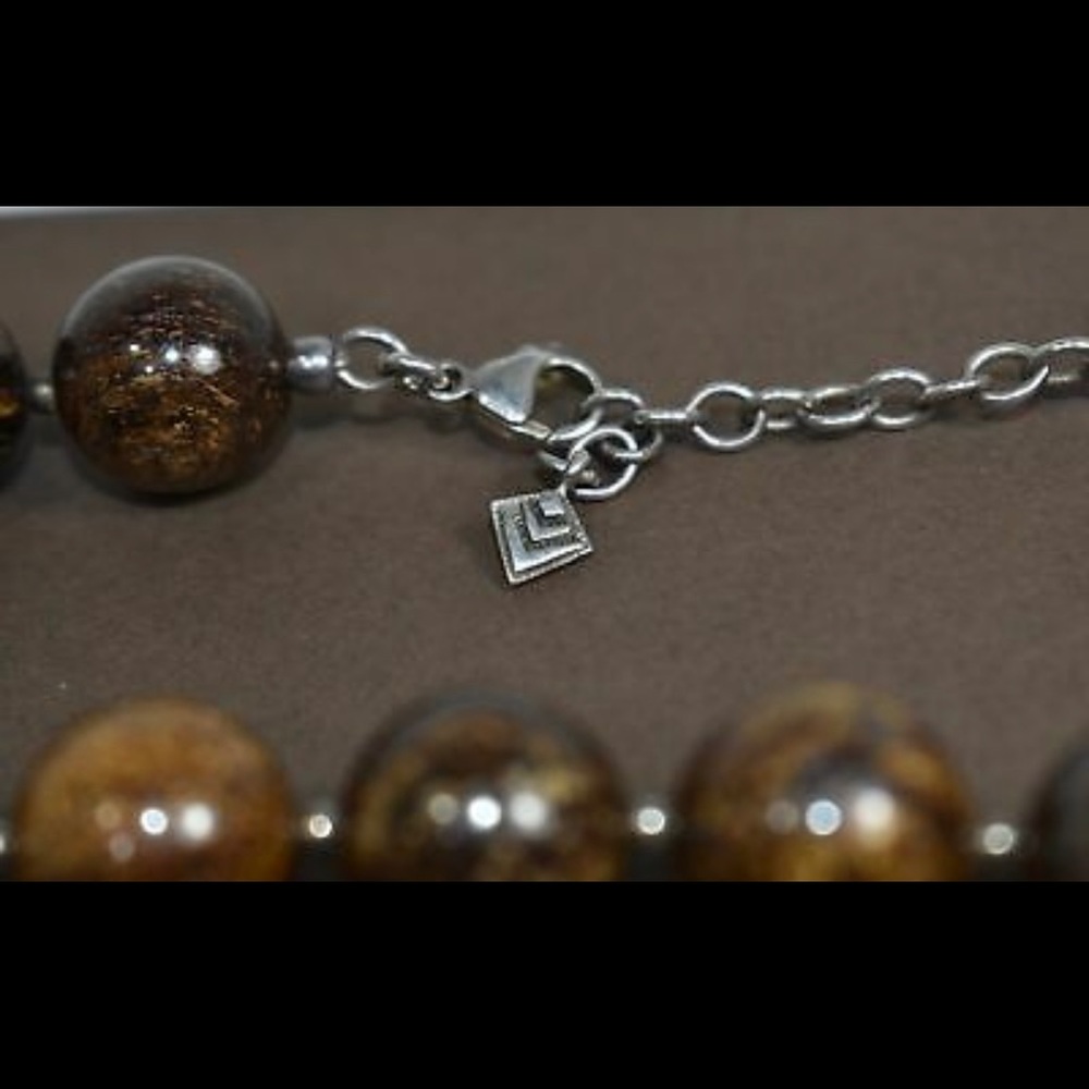 Silpada sterling silver bronzite Necklace
& Bracelet SET - Picture 3 of 4